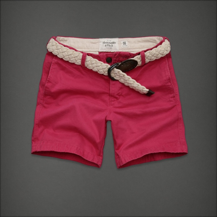 Abercrombie Fitch Hombres Preppy Encajar Con Cinturón Patalón Corto AF7467